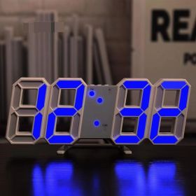 Whiteblue 3D LED Digital Clock