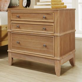 Hazel 3-Drawer Hazel 3-Drawer Side Table for Living Room, Hallway, Entryway(Old SKU:WF195778AAD) - as Pic