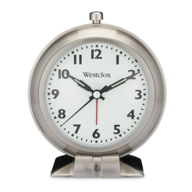 Westclox Analog Alarm Clock, 47602 Silver - Westclox