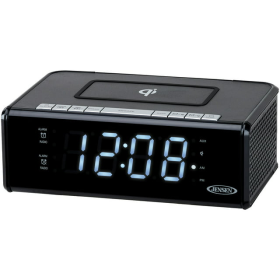 JENSEN QiCR-200 Dual Alarm Clock Radio with Qi Charging - Jensen